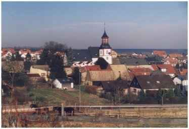 Blick auf den unteren Teil von Partenheim. Klick für Landkarte